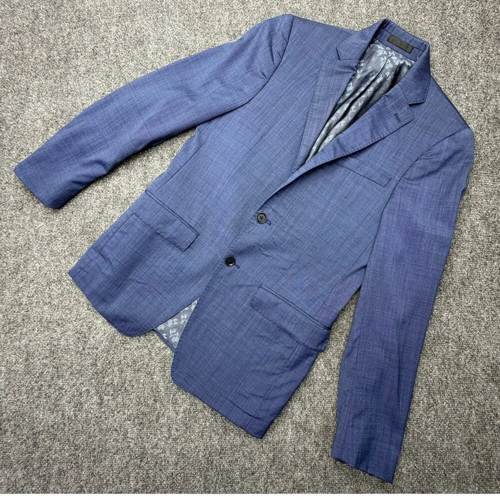 Psycho Bunny Suit Mens 30 Blue Slim Fit Jacket/Pants Dillard’s Skull Lining
